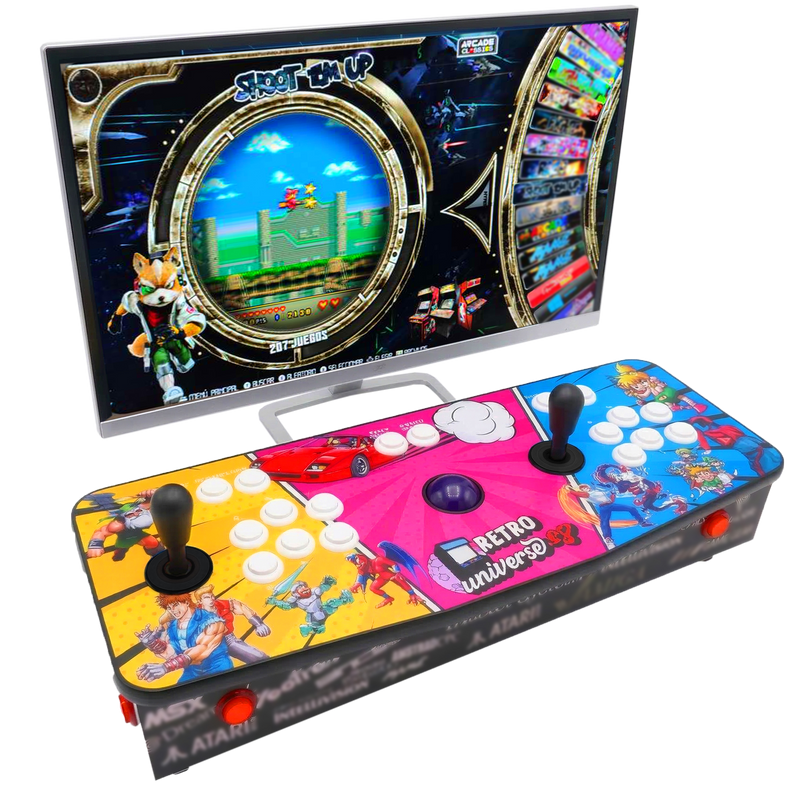 Pandora Box Premium Intel i5 3470 + 8gb RAM + Disco Duro 128gb M2 + ITX GH61TR + Dual Boot: Windows 11 + USB 256GB Batocera + Arduino Leonardo + Placas Zero Delay + Trackball + Joysticks Americanos + Botones Arcade