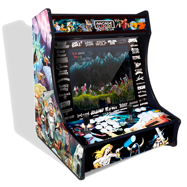 Bartop Arcade con monitor 19" 4:3 | La más recomendada | Mueble contrachapado de 19mm | Joysticks Americanos | Pandora DX2 PLus saga con 9.800 juegos compatible con PandoryDX