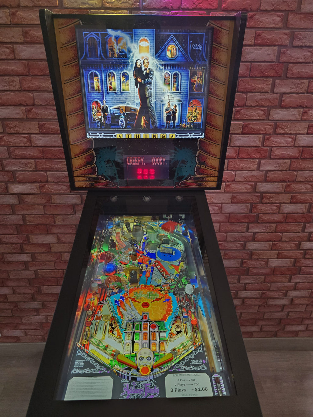 Pinball Virtual 4K 27.5" con PC Ryzen 7, GTX1060, 1800+ Juegos, DMD 7", Backglass 19", DOF con Solenoides, Shaker, PinUp Popper, Arcade con Trackball y Joystick