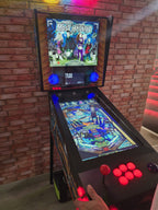 Pinball Virtual 4K 27.5" con PC Ryzen 7, GTX1060, 1800+ Juegos, DMD 7", Backglass 19", DOF con Solenoides, Shaker, PinUp Popper, Arcade con Trackball y Joystick