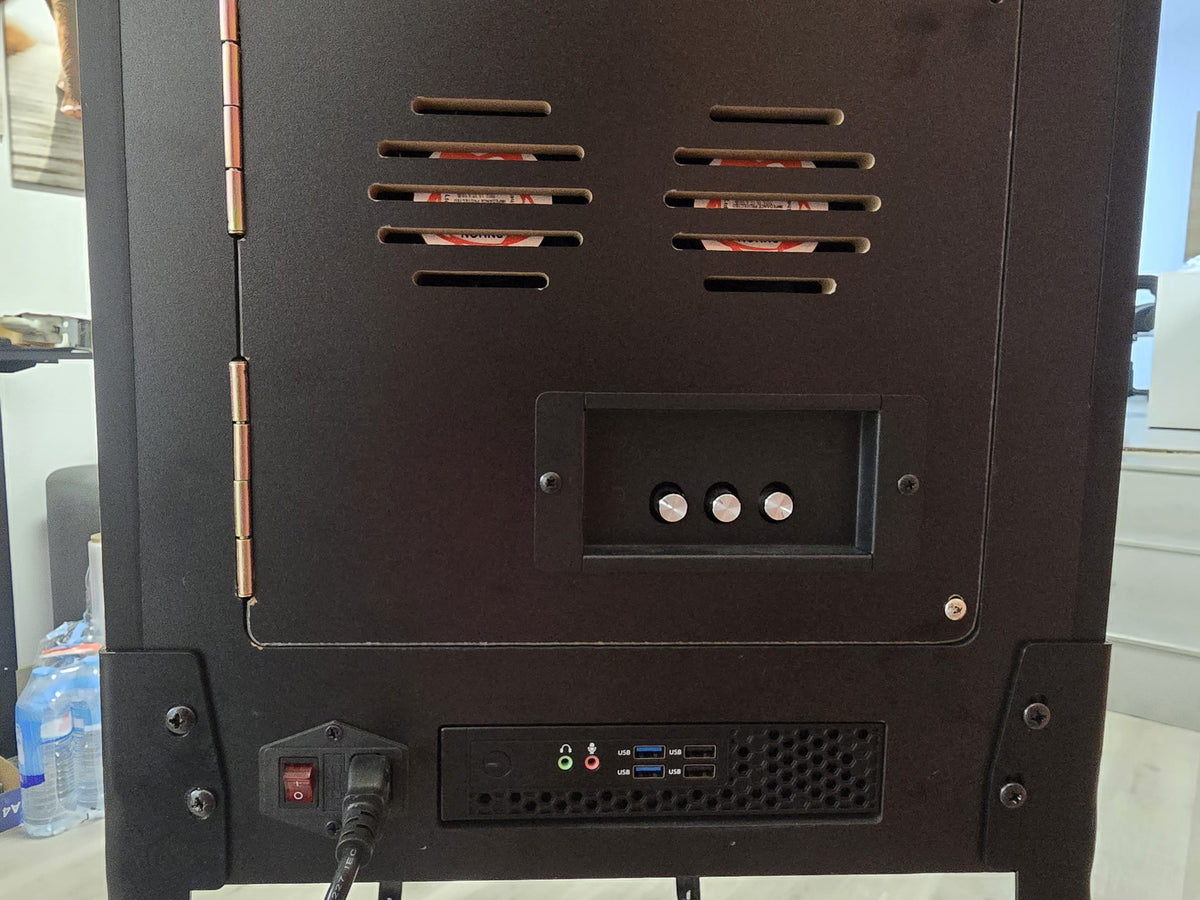 Pinball Virtual 4K 27.5" con PC Ryzen 7, GTX1060, 1800+ Juegos, DMD 7", Backglass 19", DOF con Solenoides, Shaker, PinUp Popper, Arcade con Trackball y Joystick