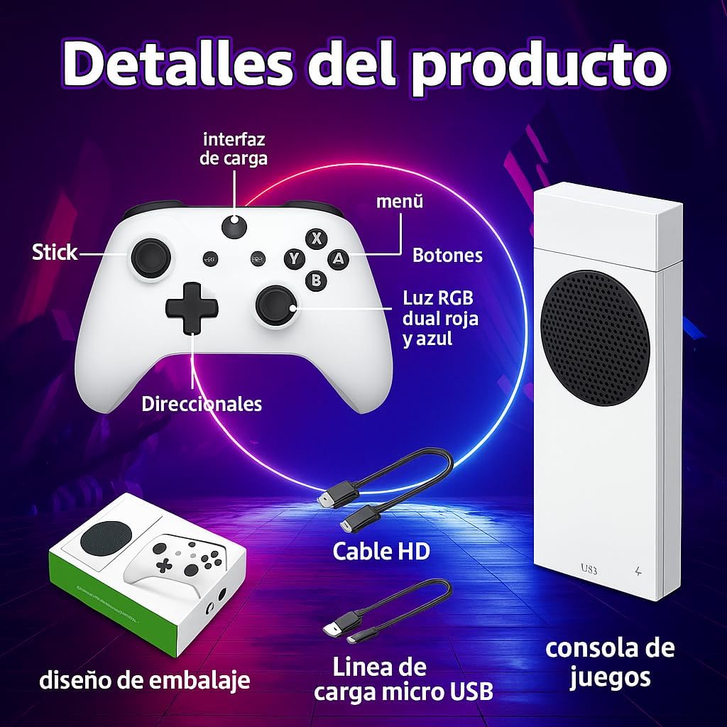 Consola Retro M88-128GB PS2 Stick HDMI con 20,000+ Titulos