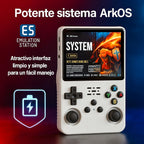 Consola Retro Ambernic R36S Portátil 128GB – 15.000+ titulos (Blanca)