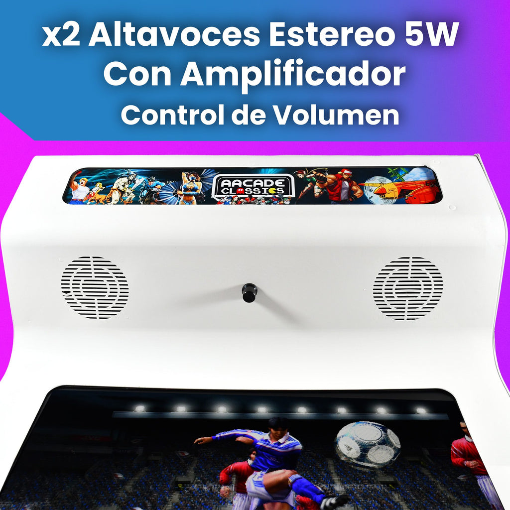 Bartop arcade diseño moderno Intel N100 16GB RAM BLANCA