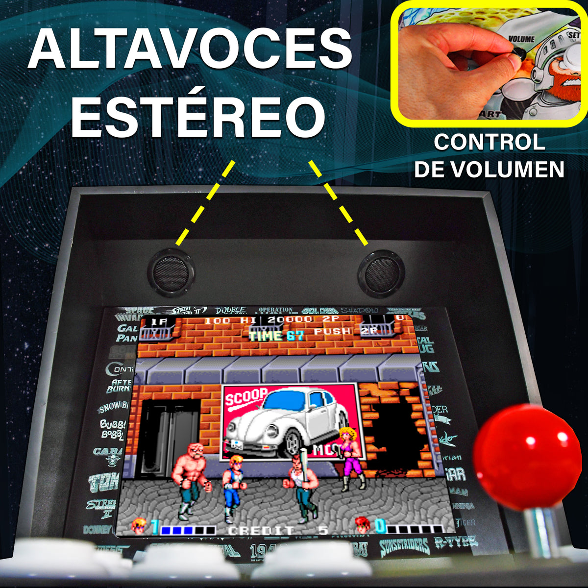Máquina Arcade de Pared 19" con 9800 Juegos (Sin vinilos laterales)