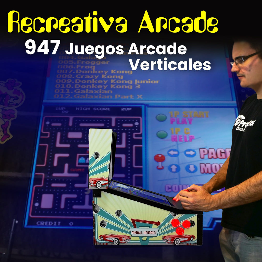 Mini Pinball Virtual, Playfield 13.3", Backglass 10.1" (Pinball Metálico Pinball Memories)
