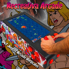 Pinball Virtual en Acero con 13.3” 1080p Playield, PC Intel N5105 con 8GB RAM y 128GB M2, 12 Botones Arcade retroiluminados, Frontend PinballX, VPX y VP9 (MiniPinball Curvo Metálico He-man Negro)
