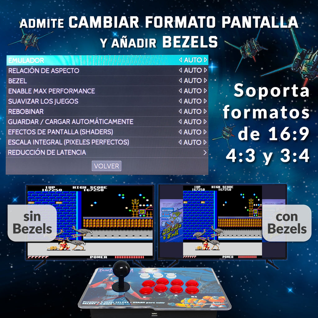Pandora box 1P Xain'd Sleena EmulationStation +25.000 Títulos