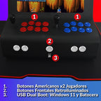 Bartop arcade diseño moderno Intel N100 16GB RAM NEGRA