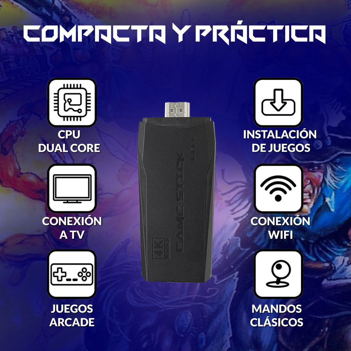 Retro Consola Stick M8 • 20.000 juegos