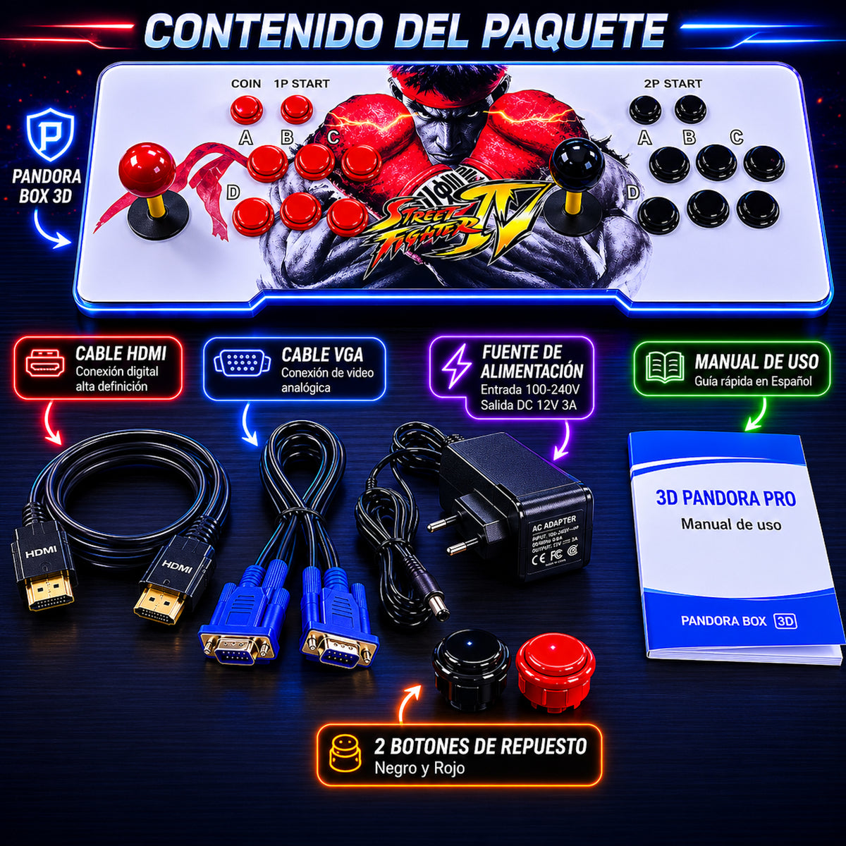 Pandora box 10 • 9800 Juegos