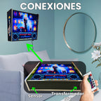 Lámpara RGB - Backglass Pincab Flipper Pinball The Addams Family, Ideal para Decorar habitación Gaming Sala Arcade, Incluye Mando a Distancia con Distintos Modos de iluminación Ambiente
