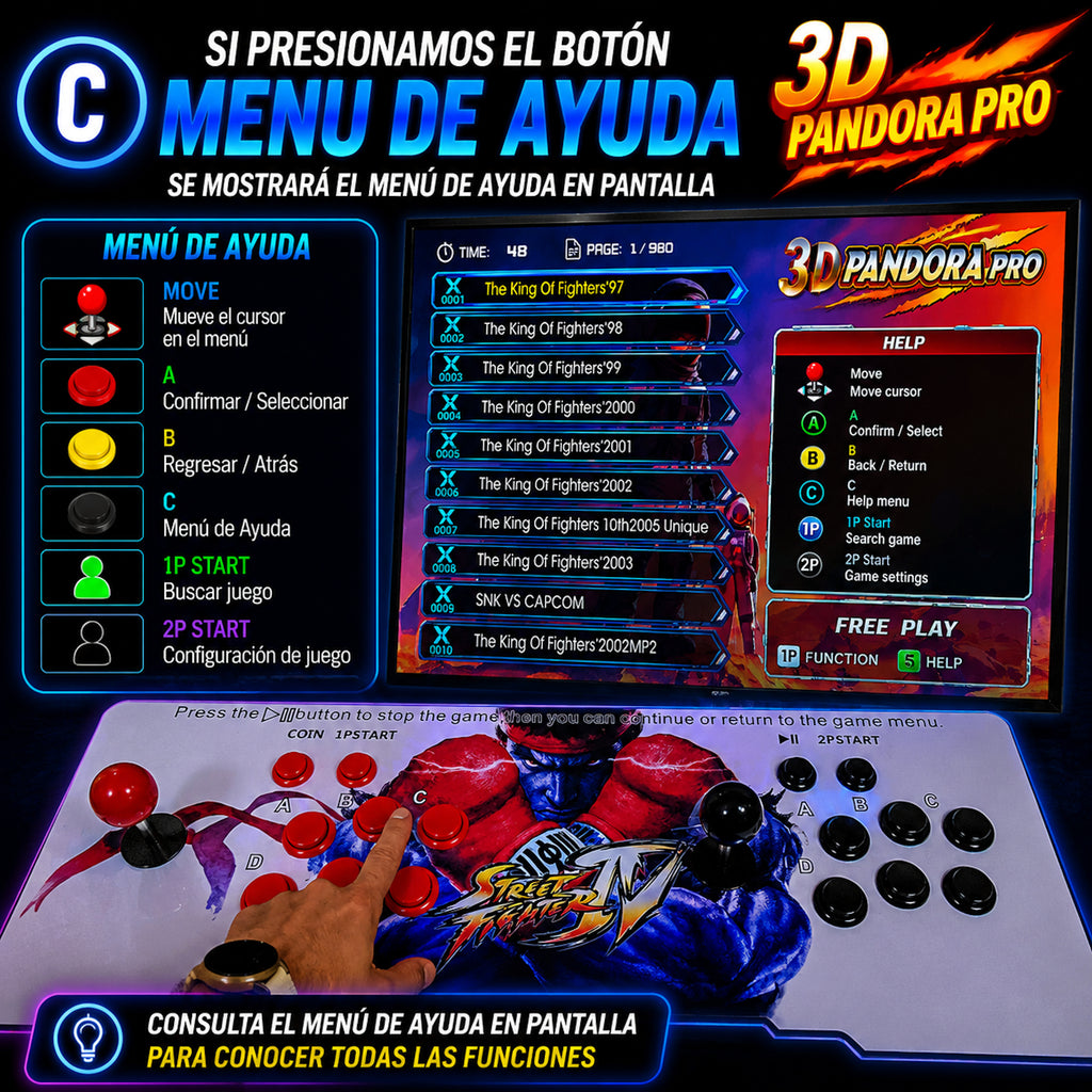 Pandora box 10 • 9800 Juegos