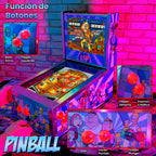 Pinball Virtual 15.6" + 12" con plunger analógico (Futurama Metálico con backglass)