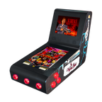 Pinball Virtual, Playfield 12″, Backglass 8″ INTEL N5105 (MiniPinball Curvo Metálico con Backglass TheFamilyAddams)