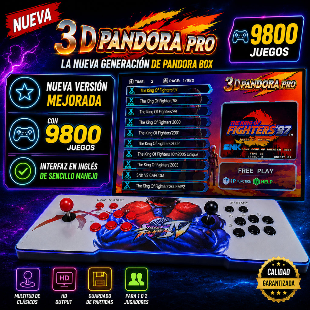 Pandora box 10 • 9800 Juegos