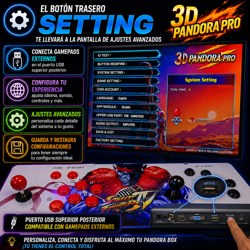 Pandora box 10 • 9800 Juegos