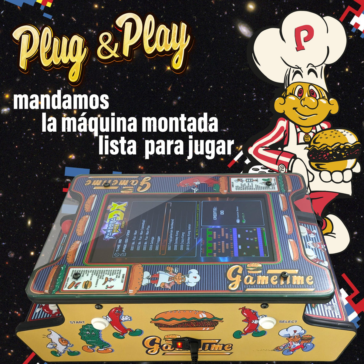 Máquina Arcade Cocktail 516 Juegos