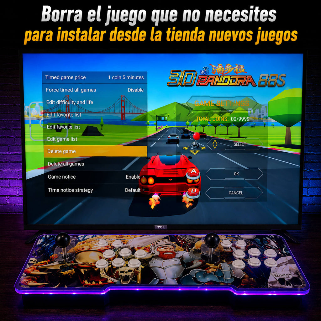 Pandora box S88 3D Wifi 36800 titulos • Más potente para 3D Amlogic S812, 2GB RAM • Maquina recreativa Arcade, Función de Guardar Partida. Mame,Neogeo, MD, Dreamcast, PSone, PSP y mucho más...