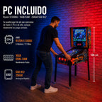 Pinball virtual 18,5" Full HD | 3 pantallas | Ryzen 5 | 16 GB RAM | 256 GB M.2 SSD | Visual Pinball X & Future Pinball | PinUp Popper | MAME vertical y horizontal | Pinscape KL25Z