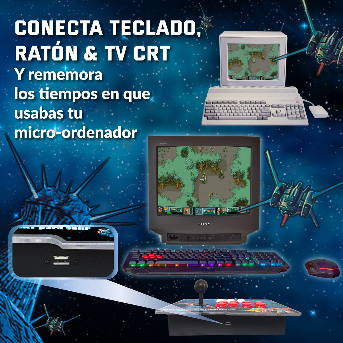 Pandora box 1P Xain'd Sleena EmulationStation +25.000 Títulos