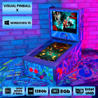 Pinball Virtual 15.6" + 12" con plunger analógico (Futurama Metálico con backglass)
