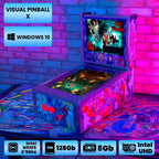 Pinball Virtual 15.6" + 12" con plunger analógico (Pinball Metálico He-man con Backglass)