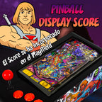 Pinball Virtual en Acero con 13.3” 1080p Playield, PC Intel N5105 con 8GB RAM y 128GB M2, 12 Botones Arcade retroiluminados, Frontend PinballX, VPX y VP9 (MiniPinball Curvo Metálico He-man Negro)