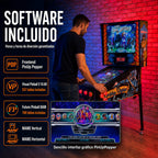 Pinball virtual 18,5" Full HD | 3 pantallas | Ryzen 5 | 16 GB RAM | 256 GB M.2 SSD | Visual Pinball X & Future Pinball | PinUp Popper | MAME vertical y horizontal | Pinscape KL25Z