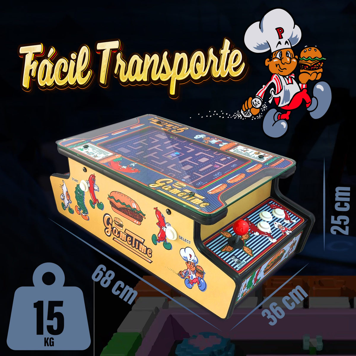 Máquina Arcade Cocktail 516 Juegos