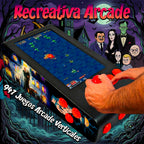 Pinball Virtual en Acero con 13.3” 1080p Playield, PC Intel N95 con 8GB RAM y 128GB M2, 12 Botones Arcade retroiluminados, Frontend PinballX, VPX y VP9 (MiniPinball Curvo Metálico TheAddamsFamily Negro)