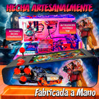Pinball Virtual en Acero con 13.3” 1080p Playield, PC Intel N95 con 8GB RAM y 128GB M2, 12 Botones Arcade retroiluminados, Frontend PinballX, VPX y VP9 (MiniPinball Curvo Metálico BacktotheFuture Negro)