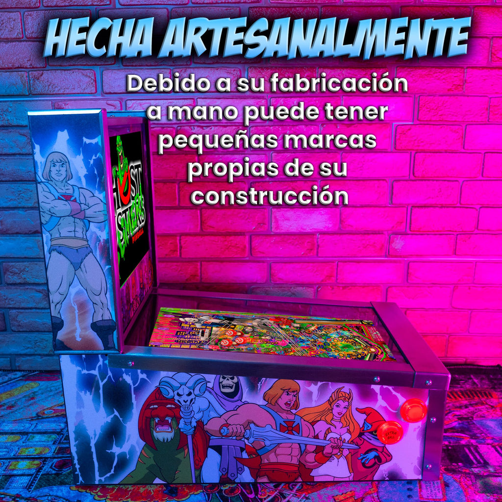 Pinball Virtual 15.6" + 12" con plunger analógico (Pinball Metálico He-man con Backglass)