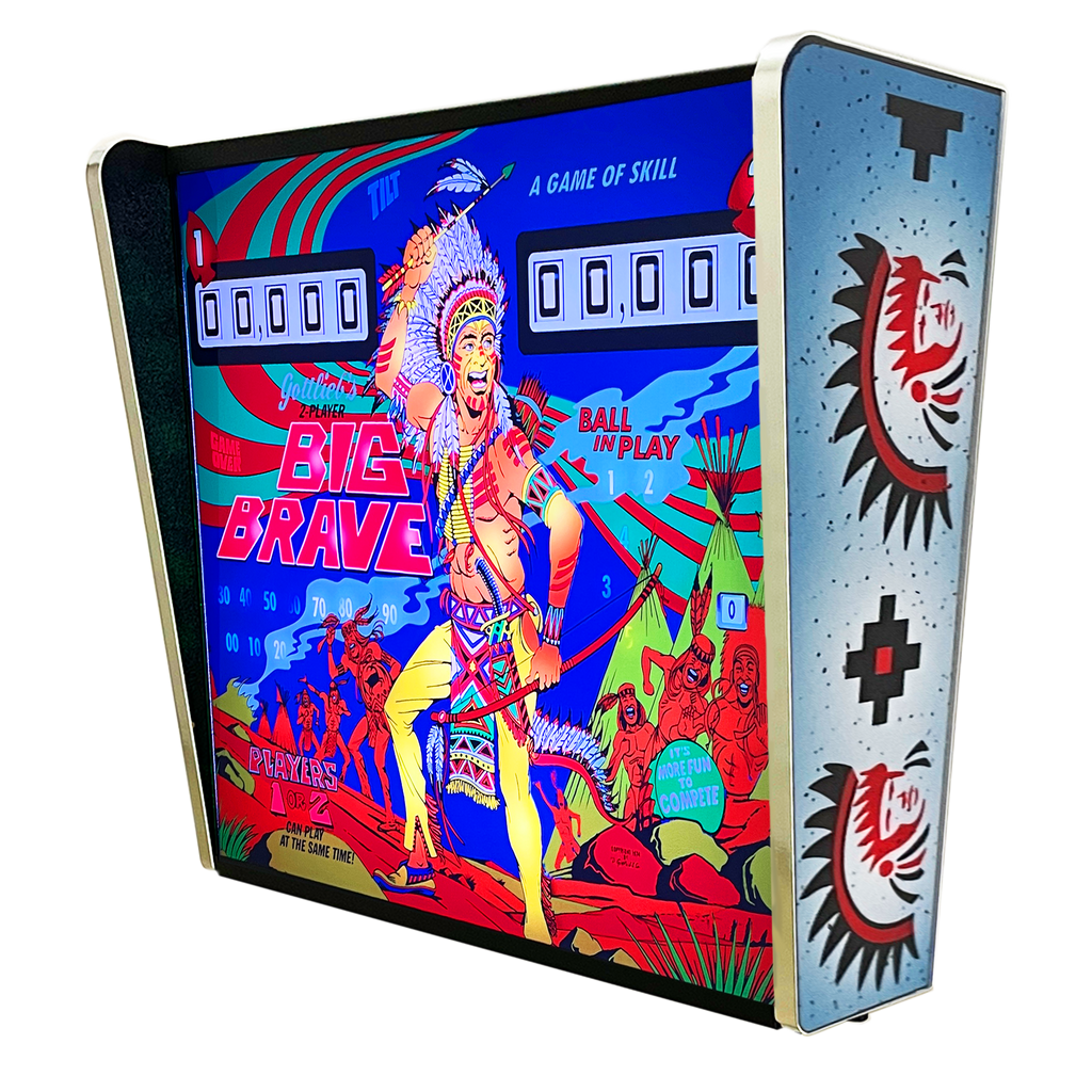 Lámpara RGB - Backglass Pincab Flipper Pinball Big Brave, Ideal para Decorar habitación Gaming Sala Arcade, Incluye Mando a Distancia con Distintos Modos de iluminación Ambiente