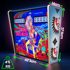 Lámpara RGB - Backglass Pincab Flipper Pinball Big Brave, Ideal para Decorar habitación Gaming Sala Arcade, Incluye Mando a Distancia con Distintos Modos de iluminación Ambiente