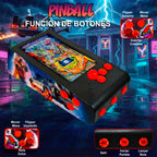Pinball Virtual en Acero con 13.3” 1080p Playield, PC Intel N95 con 8GB RAM y 128GB M2, 12 Botones Arcade retroiluminados, Frontend PinballX, VPX y VP9 (MiniPinball Curvo Metálico BacktotheFuture Negro)
