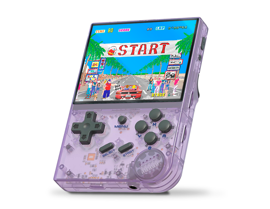 Anbernic rg35xx • más de 5.000 juegos (color purple)