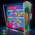 Lámpara RGB - Backglass Pincab Flipper Pinball Dragon, Ideal para Decorar habitación Gaming Sala Arcade, Incluye Mando a Distancia con Distintos Modos de iluminación Ambiente