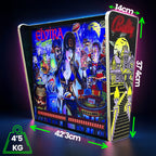 Lámpara RGB - Backglass Pincab Flipper Pinball Elvira, Ideal para Decorar habitación Gaming Sala Arcade, Incluye Mando a Distancia con Distintos Modos de iluminación Ambiente
