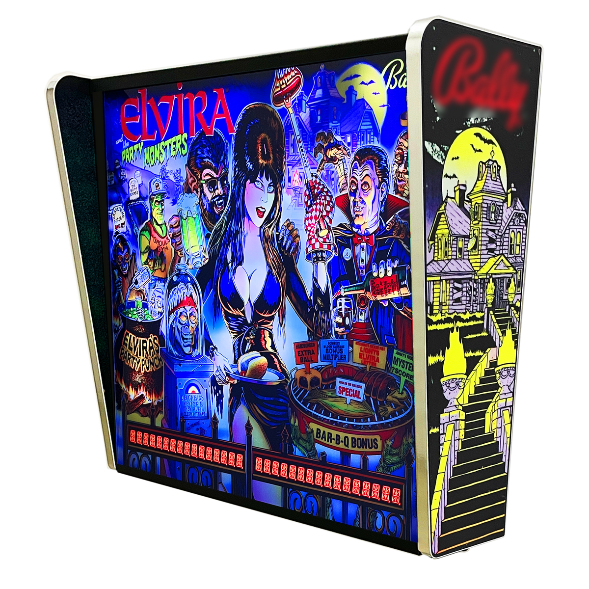 Lámpara RGB - Backglass Pincab Flipper Pinball Elvira, Ideal para Decorar habitación Gaming Sala Arcade, Incluye Mando a Distancia con Distintos Modos de iluminación Ambiente