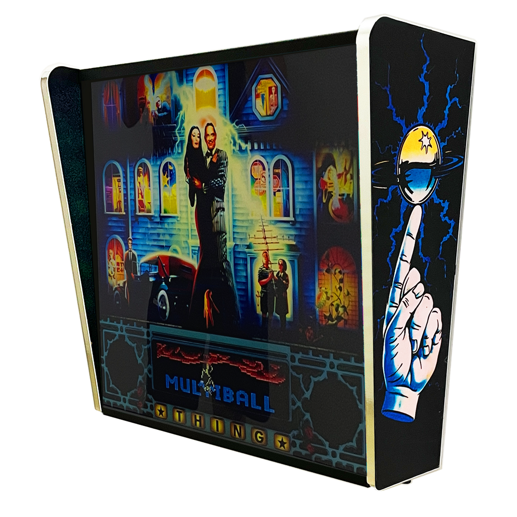 Lámpara RGB - Backglass Pincab Flipper Pinball The Addams Family, Ideal para Decorar habitación Gaming Sala Arcade, Incluye Mando a Distancia con Distintos Modos de iluminación Ambiente