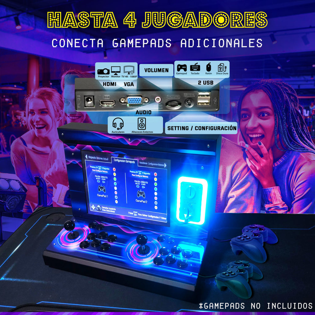 Bartop 15″ Unicview con 9800 juegos DX 2 Plus Saga