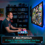Pandora Box Premium Intel i5 3470 + 8gb RAM + Disco Duro 128gb M2 + ITX GH61TR + Dual Boot: Windows 11 + USB 256GB Batocera + Arduino Leonardo + Placas Zero Delay + Trackball + Joysticks Americanos + Botones Arcade
