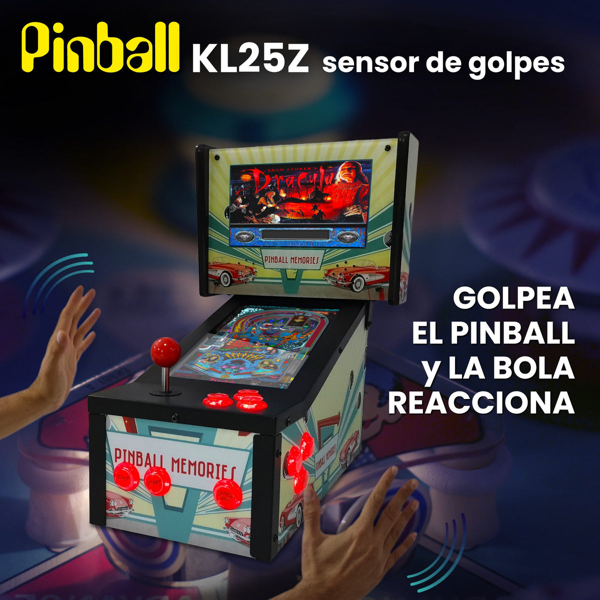 Mini Pinball Virtual, Playfield 13.3", Backglass 10.1" (Pinball Metálico Pinball Memories)