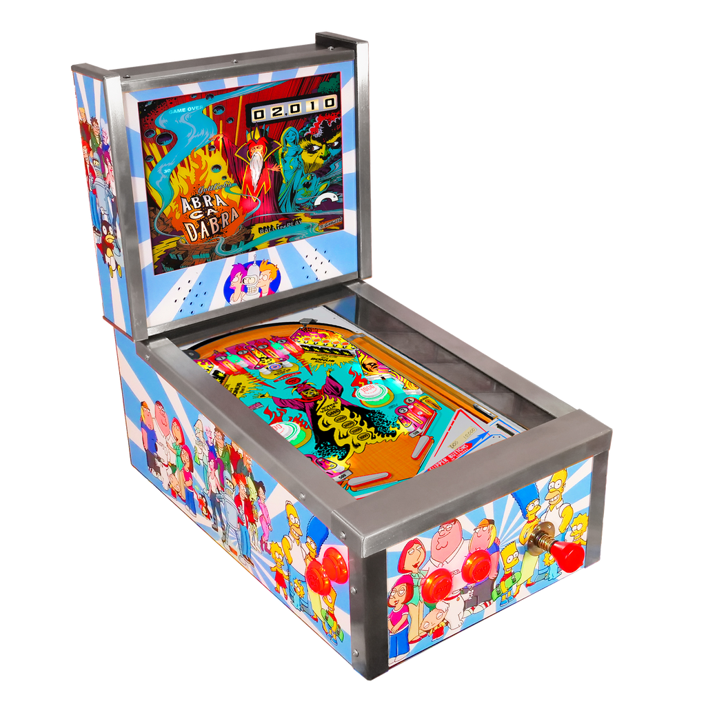 Pinball Virtual 15.6" + 12" con plunger analógico (Futurama Metálico con backglass)