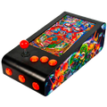 Pinball Virtual en Acero con 13.3” 1080p Playield, PC Intel N95 con 8GB RAM y 128GB M2, 12 Botones Arcade retroiluminados, Frontend PinballX, VPX y VP9 (MiniPinball Curvo Metálico Attack from the Mars Negro)