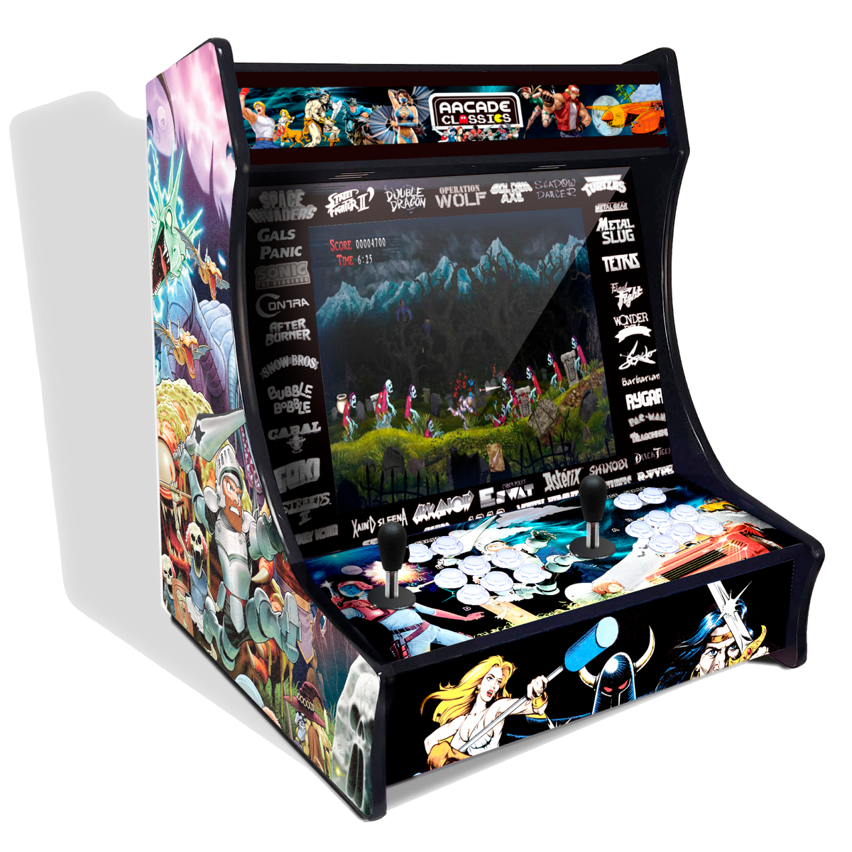 Bartop Arcade con monitor 19" 4:3 | La más recomendada | Mueble contrachapado de 19mm | Joysticks Americanos | Pandora DX2 PLus saga con 9.800 juegos compatible con PandoryDX