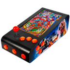 Pinball Virtual en Acero con 13.3” 1080p Playield, PC Intel N95 con 8GB RAM y 128GB M2, 12 Botones Arcade retroiluminados, Frontend PinballX, VPX y VP9 (MiniPinball Curvo Metálico BacktotheFuture Negro)