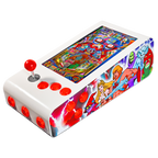 Pinball Virtual en Acero con 13.3” 1080p Playield, PC Intel N5105 con 8GB RAM y 128GB M2, 12 Botones Arcade retroiluminados, Frontend PinballX, VPX y VP9 (MiniPinball Curvo Metálico He-man Blanco)