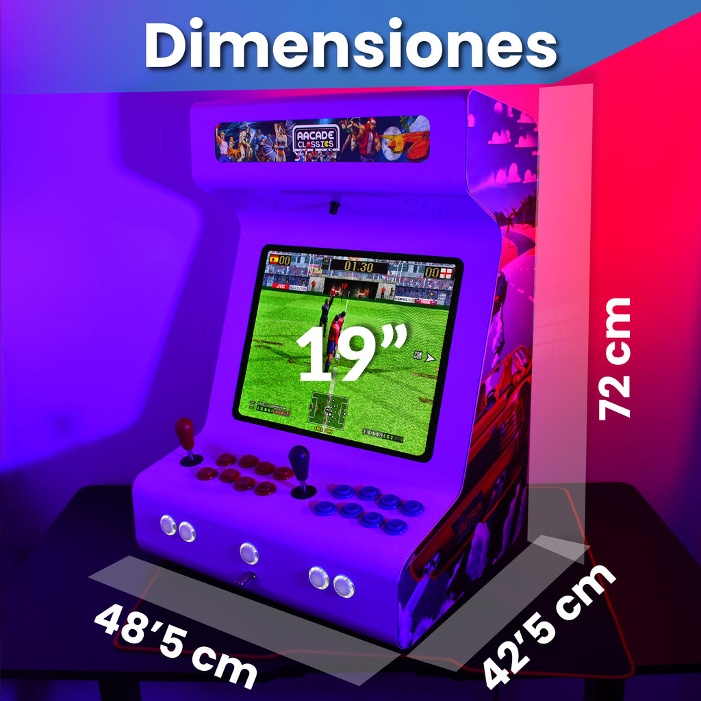 Bartop arcade diseño moderno Intel N100 16GB RAM BLANCA